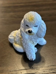 New-Ray Soft Rubber Bichon Frise Dog Toy Figure 1980-1990’s Vintage 2 1/4” Tall - Picture 1 of 4