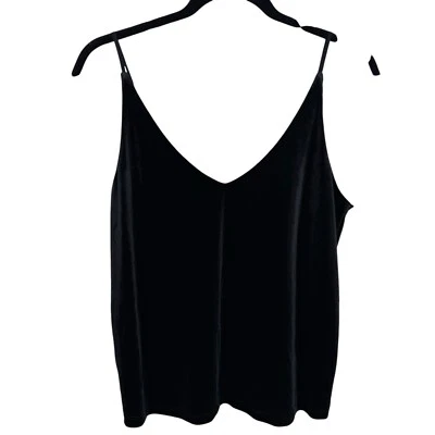 Banana Republic NWT Black Velvet Tank Top Size Small Adjustable Straps - Image 1 of 4