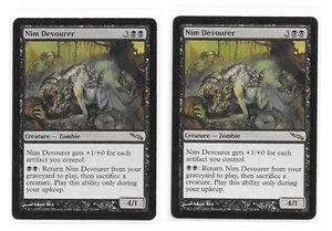 2 Nim Devourer Mirrodin MTG Rare Black Magic the Gathering Card - Picture 1 of 2