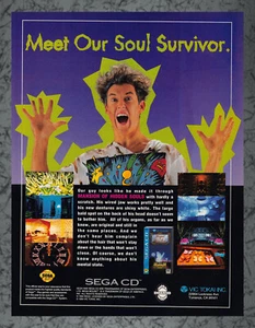 Mansion of the Hidden Souls Sega anuncio impreso en CD vintage arte C 1994 - Imagen 1 de 1