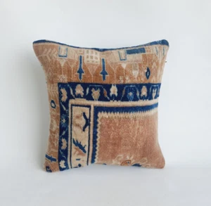 Vintage Decorative Pillow Cover, Handwoven Rug Pillow , Turkish Carpet Pillow - Picture 1 of 9