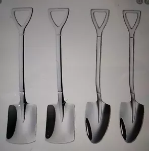 4 x Pala Novità Acciaio Inox Cucchiaino Caffè Dessert Gelato Dolce Regalo - Foto 1 di 4
