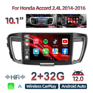 10.1inches Car Radio Carplay Stereo GPS Navi Android 13 for Honda Accord 2013-16 - Picture 1 of 13