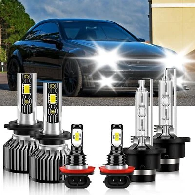 6x LED Headlight Hi Lo Beam Fog Light Bulb For Mercedes-Benz CLK63 AMG 2008-2008 - Image 1 of 4