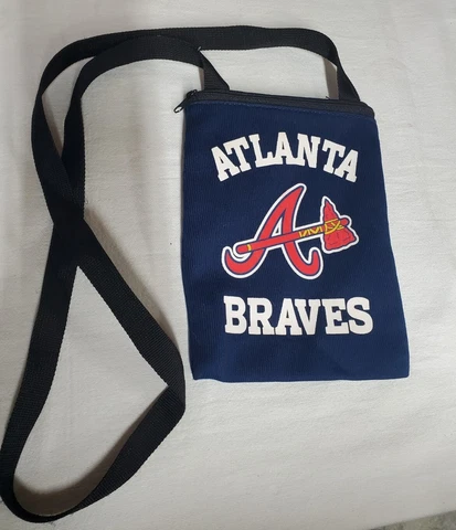 Atlanta Braves Baseball Pouch Bag 10in Profanity by Little Earth Used (Read) Cover