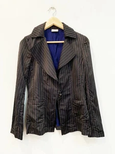 Designer BNWOT Dries Van Noten Size 8 Navy Stripe Amazing Women's Jacket - Picture 1 of 5