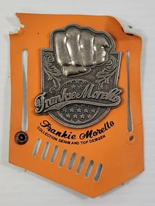 I) Vintage Frankie Morello Collection Denim Jeans Metal Badge Fashion Logo Patch - Picture 1 of 7