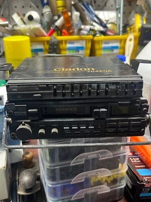 KENWOOD KRC-626  cassette car stereo Vintage 1990's Clarion 704EQA Equalizer - Image 1 of 4