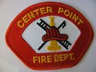 Texas Tx Center Point Fire Rescue Dept Patch Iron On 4" Rare