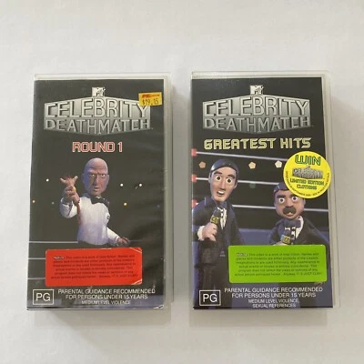 MTV Celebrity Death Match VHS Video Lot 2000s TV Show Boxing Claymation  - Image 1 of 4