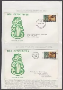 NEW ZEALAND 1968 10c TIMBER GROUP x6 FDCs WITH x4 “DATES COLLECTED” ID014/D64003 - Picture 1 of 4