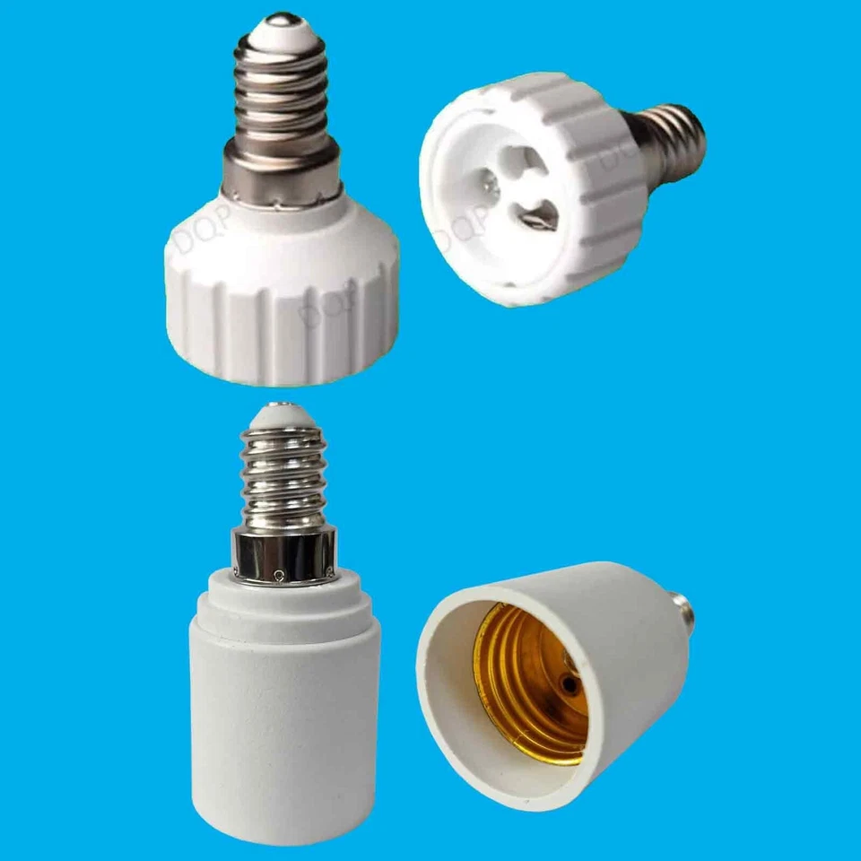 E14 SES to Either E27 or GU10 Light Bulb Lamp Socket Adaptor / Extender / Holder - Image 1 of 1