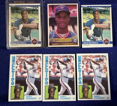 DARRYL STRAWBERRY 1984 Donruss  Fleer Rookie Baseball 22 Card Lot New York Mets - Image 1 of 4
