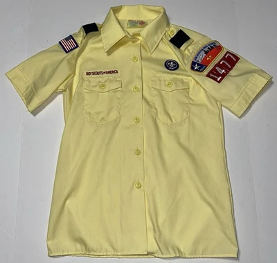 Boy Scouts of America Official Blouse Women’s Size Small 6-8 Yellow EUC - Image 1 of 4