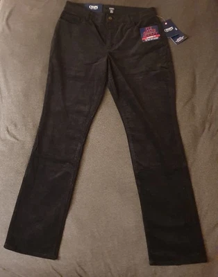 Pantalones de pana Chaps negros calce adelgazante para mujer talla 14 L informales cómodos - elásticos  Foto 1 de 4
