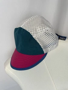 PATAGONIA VTG Mesh Netted Duckbill Packable Cap Hat 80s 90s Large Retro Adjustb - Picture 1 of 9