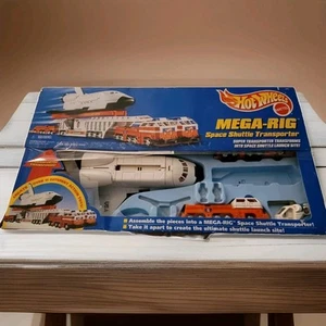 Vintage 1996 Hot Wheels Mega Rig Space Shuttle Transporter Box As Is NASA Rare - Picture 1 of 2
