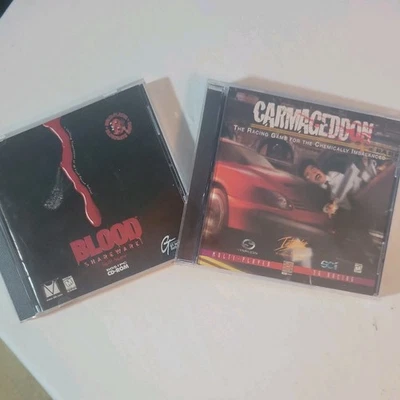 Blood Shareware Computer Game 1997 DOS/PC CD-ROM and Carmageddon PC  - Image 1 of 4