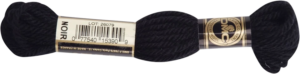 DMC Tapestry & Embroidery Wool 8.8yd-Black - 10 Pack - Image 1 of 1