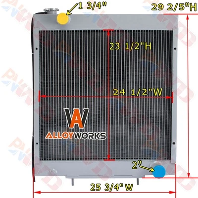 3 Row Radiator Cooler For JLG Boom Scissor Telehandler Model 0160020608 JLGG943A - Image 1 of 4