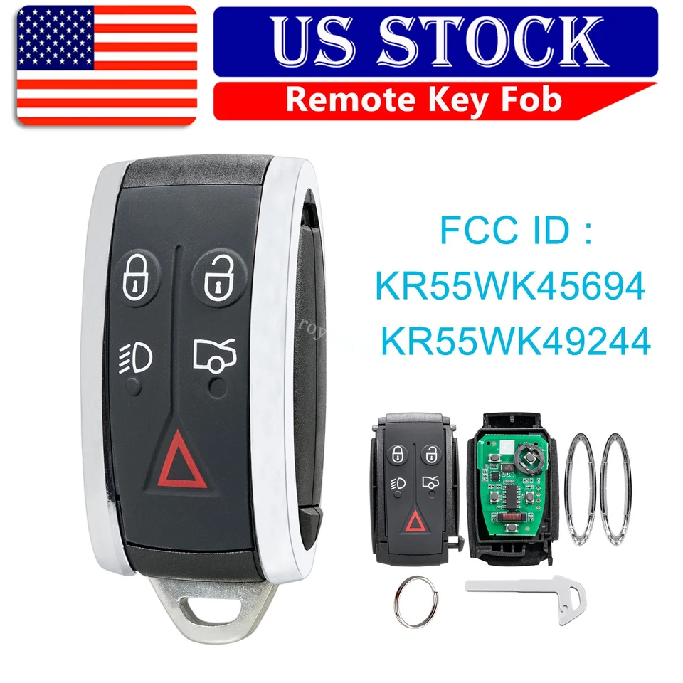 Llavero remoto inteligente de 315 MHz PCF7953A chip para Jaguar XF XFR XK XKR KR55WK49244 Foto 1 de 4
