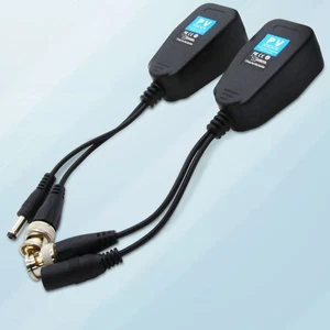 Passive CCTV Coax BNC Power Video Balun Transceiver Connectors To RJ45 BNC Male - Afbeelding 1 van 6