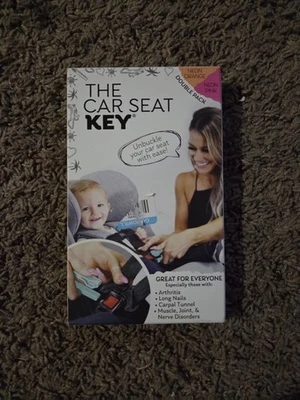 Accesorios para asiento de coche The Car Seat Key - Paquete doble rosa neón naranja neón - Nuevo Foto 1 de 2