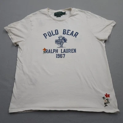 Polo Country Ralph Lauren Shirt Mens 2XL XXL White Cowboy Bear Expedition 67 Tee - Image 1 of 4