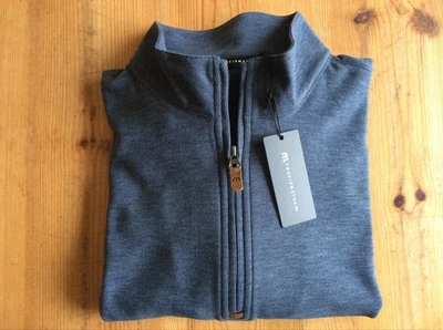 TRAVIS MATHEW Cloud Sweater 1/4 Zip Brand New With Tags MEDIUM Heather Navy - Image 1 of 4