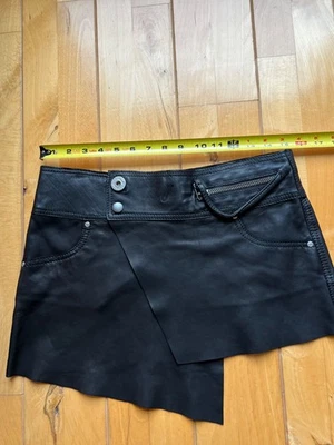 DIESEL WRAP MINI LEATHER SKIRT - Image 1 of 4