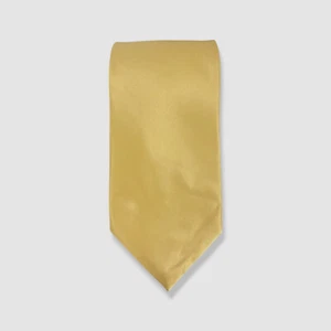 Stefano Ricci Men's Yellow Solid Silk Satin Neck Tie 60x3.5 - Picture 1 of 2