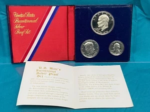 UNITED STATES BICENTENNIAL SILVER PROOF SET 1776-1976 - SILBER - PP - #1 - Bild 1 von 6