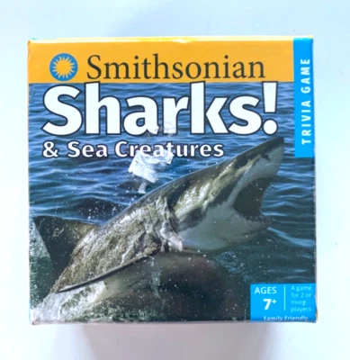 Juego SMITHSONIAN TIBURONES Trivia Preguntas 200 Cartas SELLADAS Datos Educativos Nuevo con Etiquetas Foto 1 de 3
