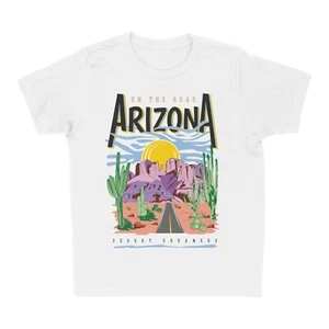 Kids Arizona On The Road Travel Landmark Graphic T-Shirt For Kids - Picture 1 of 2