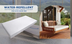 8" Thickness PIPE TRIM Outdoor Daybed Mattress Fitted Sheet Slip Cover Only - Picture 1 of 58