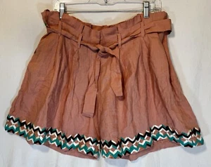 Mochi M Paperbag Shorts bestickt Dusty Rose High Waist Plissee - Bild 1 von 7