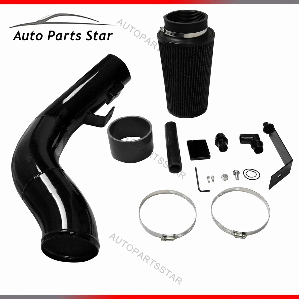 Aluminum Cold Air Intake Kit For 2003-2007 Ford F250 F350 6.0L Diesel Black - Image 1 of 1