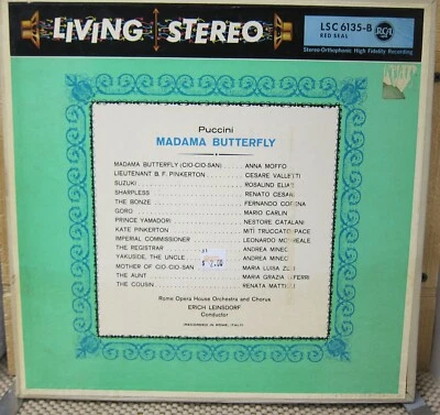 Puccini Madama Butterfly - Moffo, Leinsdorf - RCA Red Seal   3 Record Set  1958 - Image 1 of 4