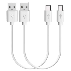 2 Pack 20cm Short Data Charger Charging USB Type C Phone Tablet Cable Cord Bulk - Photo 1 sur 4