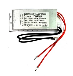 1pc Halogen Electronic Transformer Art-T14200B IN= AC240V Out= AC 12V 50W ~ 200W - Picture 1 of 4