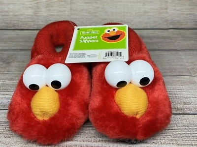 NUEVO ELMO SESAME STREET Calcetín Top Títere Zapatillas Niño Pequeño Talla 9/10 Foto 1 de 2