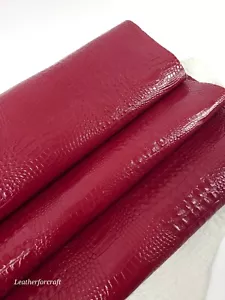 Rio Rojo Patente Croco Cuero de Caimán Textura en Relieve Increíble Relieve 2018 v2 - Imagen 1 de 3