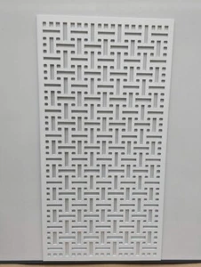 Rejilla de madera 6 mm de espesor mdf panel decorativo para cubiertas de radiadores, patrón AL - Imagen 1 de 6