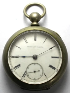 1887 Elgin Grade 13 18s 11j Key-Wind Pocket Watch w/ OF Case - Parts/Repair - Picture 1 of 6