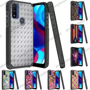 Per Moto G Power 2022 Custodia Antiurto Doppio Strato Pure Rugged + Vetro Temperato x4 - Foto 1 di 26