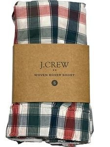 NWT J CREW Boxer Underwear Sz S-M-L-XL Red Green Blue Plaid 100% Cotton #J4 - Picture 1 of 12