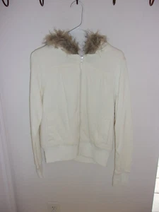 OP-SIZE s(3-5)) SHERPA HOODIE WITH FAUX FUR ZIP CLOSURE THUMB HOLE FOR GIRLS - Picture 1 of 2