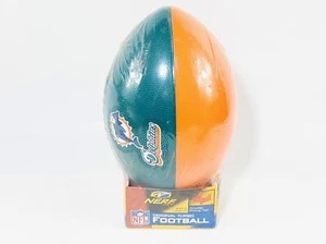 Nerf NFL Miami Dolphins Turbo Football with Kicking Tee 1998 NEW, Vintage Sealed - Picture 1 of 15