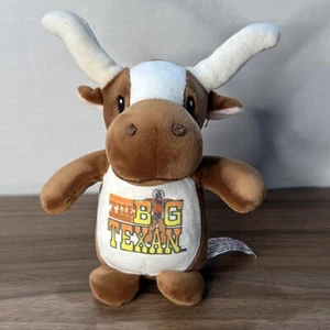 Plushology The Big Texan Austin Texas Longhorn Cow Plush Stuffed Animal 7” Tall - Picture 1 of 9