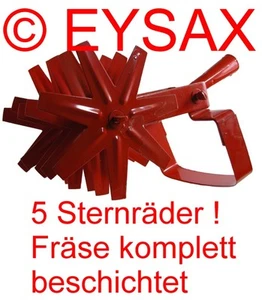 BODENFRÄSE 5-Sternräder, mit BEWEGLICHEM Jätemesser - Gartenfräse Boden-Krümler - Bild 1 von 1